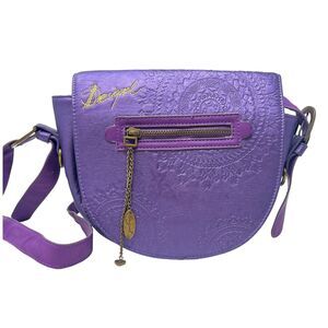 Desigual Womens Purple Varsovia Splash Adjustable Strap Small Crossbody Bag‎